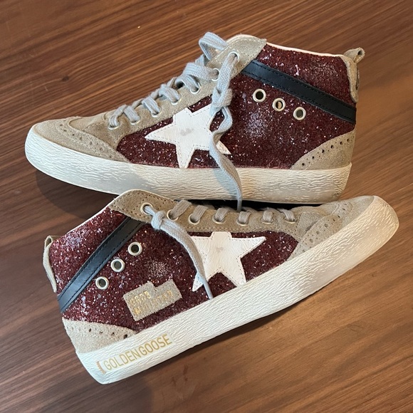 Golden Goose Burgundy Midstars - Picture 1 of 7